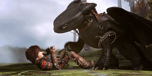 The look on both their faces! Toothless looks so pleased with himself and Hiccup is just like are you kidding me?