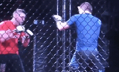 The rare MMA double KO finally went down. Ha ha, “went down.” | The 89 Funniest Sports GIFs Of 2013