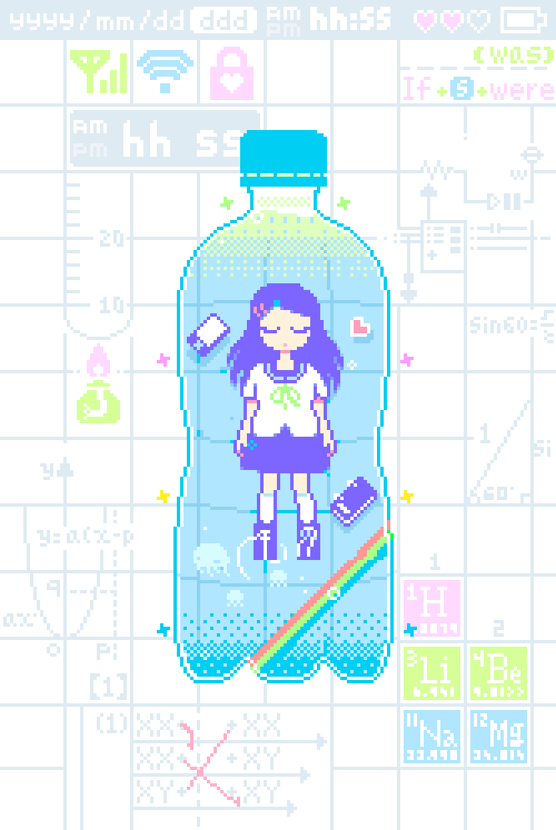 there is a girl in a bottle and she is adorable :3 buhh why is she in the bottle?