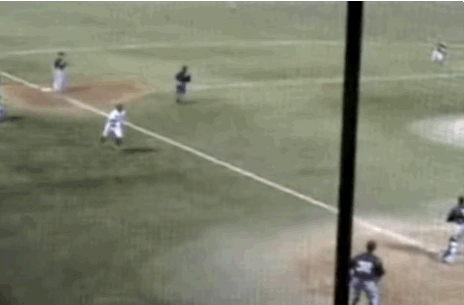 This guy making it to home base by any means necessary: | 24 GIFs That Prove Absolutely Anything Can Happen In Sports
