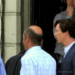 This is hilarious. He steps up on the stoop to be eye to eye with Benedict xD