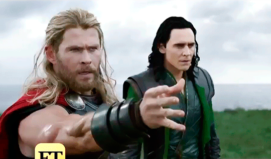 Tom Hiddleston and Chris Hemsworth in Thor: Ragnarok. Video: https://www.cosmicbooknews.com/watch-new-hela-footage-thor-ragnarok?amp