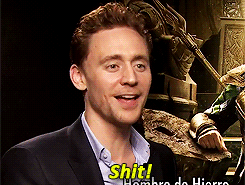 Tom Hiddleston gets the answer wrong.. click through for gif set. - this is adorable! << Hilarious!!