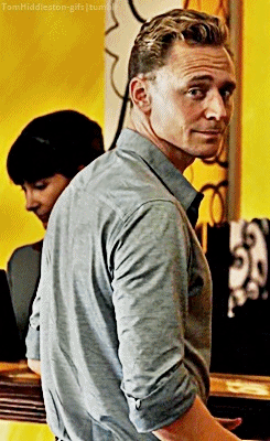tomhiddleston-gifs: “ Tom staring at you, while waiting at the hotel reception to check you both in ”