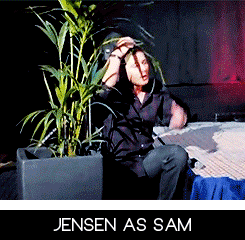ultrabananakin: “ deandrivesmycar: “ iamaproudsuperwholockian: “ thewinchestersgrimm: “ The plant gets me every time ” Jensen as Sam ” Jared as Cas. ” these guys make me cry on-screen, and then make...
