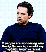 Welcome to Daily EvanStan — buckys: Sebastian Stan during the promotion of...