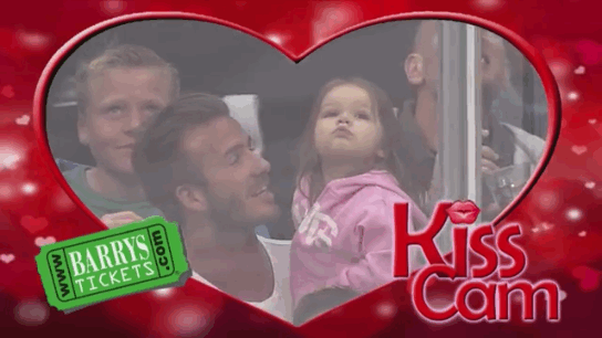 When David Beckham kissed his daughter. | The 21 Most Perfect Moments Captured By Kiss And Dance Cams In 2013