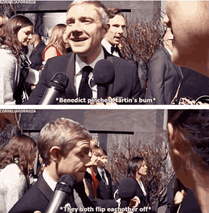 When he and Martin Freeman shared a moment on The Hobbit red carpet. | 37 Times In 2013 Benedict Cumberbatch Proved He Was King Of The Internet