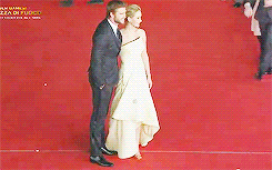 When Josh tried to make an entrance to the group photo and Jennifer welcomed him with open arms: | 27 Times Jennifer Lawrence and Josh Hutcherson Proved They Have The Best Offscreen Relationship Ever