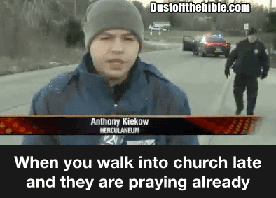 When you walk into church late meme  #Christian #GIF #Meme