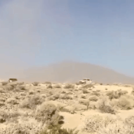 Car accident in the desert