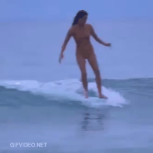 She is very good at surfing