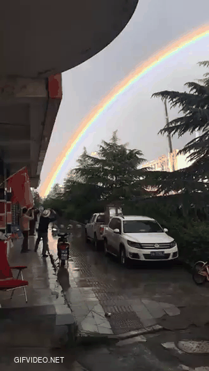 Two rainbows. So beautiful