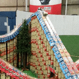 I made a WORKING roller-coaster using only canned food and cereal boxes