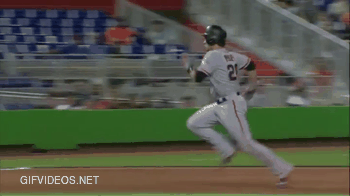 Buster Posey's graceful third base face plant slide