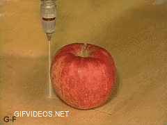 Cutting an Apple with Water Pressure