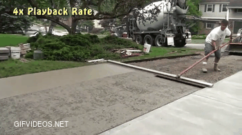 Making a concrete driveway