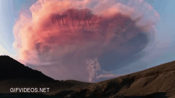 Volcanic Lightning During an Eruption