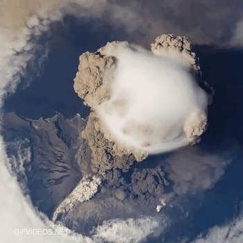 Volcano Eruption from the International Space Station